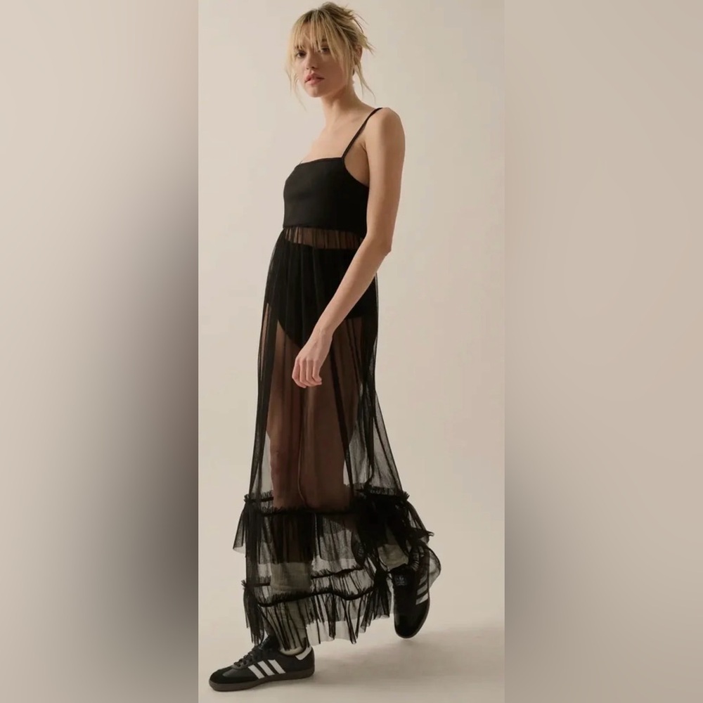 Anthropologie medium sheer dress/cover up very versatile can wear many ways A558 - Picture 2 of 9